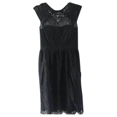Pre-owned Monique Lhuillier Black Lace Dress