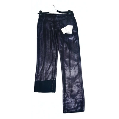 Pre-owned Balmain Metallic Wool Trousers