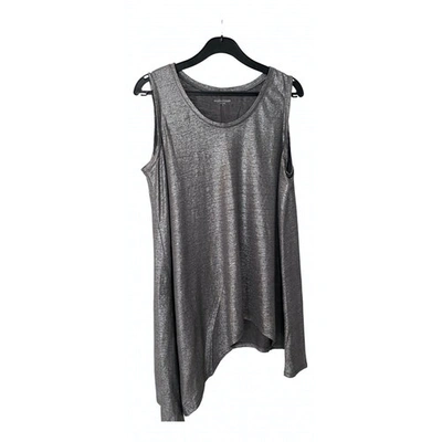 Pre-owned Eileen Fisher Silver Cotton  Top
