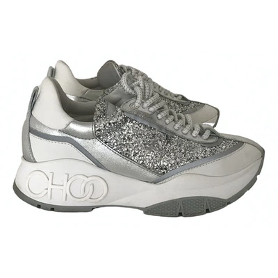 Pre-owned Jimmy Choo Silver Glitter Trainers
