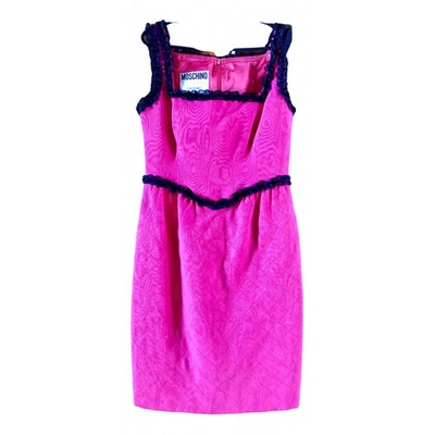 MOSCHINO Pre-owned Silk Mini Dress In Pink