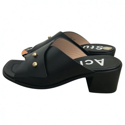 Pre-owned Acne Studios Black Leather Sandals