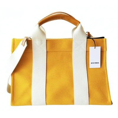 Pre-owned Rue De Verneuil Yellow Wool Handbag
