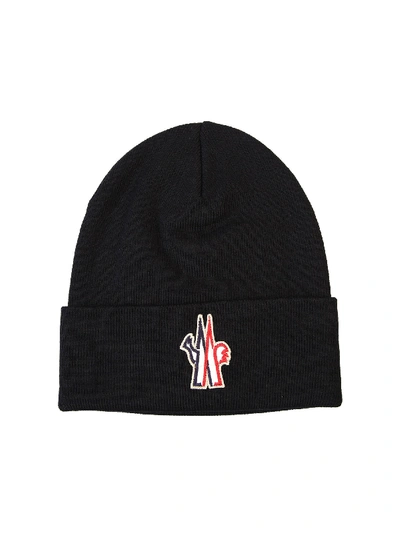 Shop Moncler Beanie Hat In Black