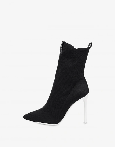 Shop Moschino Sock Boot  Label In Black