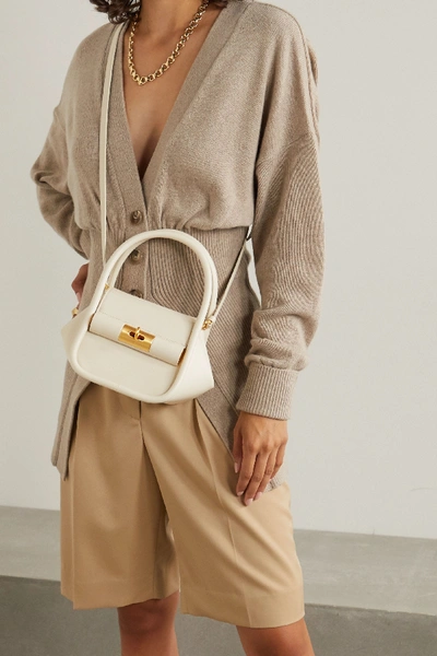 Shop Gu_de Love Leather Tote In Ivory