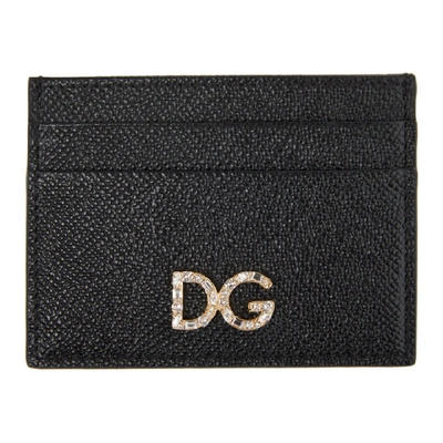 Shop Dolce & Gabbana Dolce And Gabbana Black Dauphine Card Holder In 80999 Black