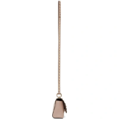 Shop Valentino Pink  Garavani Small Rockstud Shoulder Bag In P45 Powder