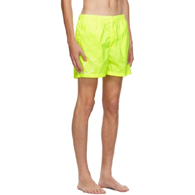 Shop Valentino Yellow Vlogo Swim Shorts In Pl6 Yellow