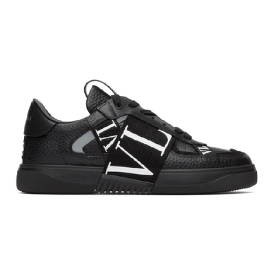 Shop Valentino Black  Garavani Vltn Sneakers In 0no Nero/ne