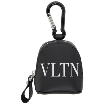 VALENTINO 黑色 VALENTINO GARAVANI “VLTN” BAG CHARM 钥匙扣