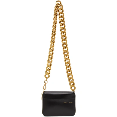 Shop Kara Ssense Exclusive Black Large Bike Shoulder Bag In Black/gold