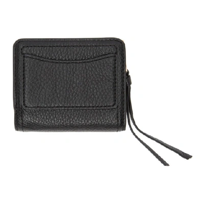 Shop Marc Jacobs Black Mini Softshot Compact Wallet In 001 Black