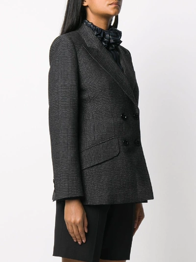 Shop Fendi Wool Jacket In Grey