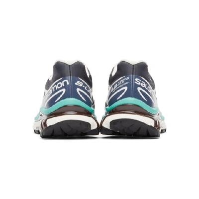 Shop Salomon Grey & Blue Xt-6 Advanced Sneakers In Ebony/ Vani