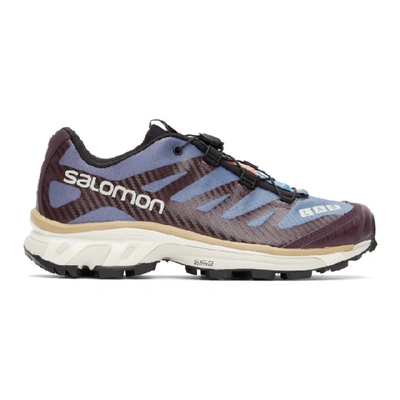 Shop Salomon Blue & Purple Xt-4 Advanced Sneakers In Cadet/ Cope