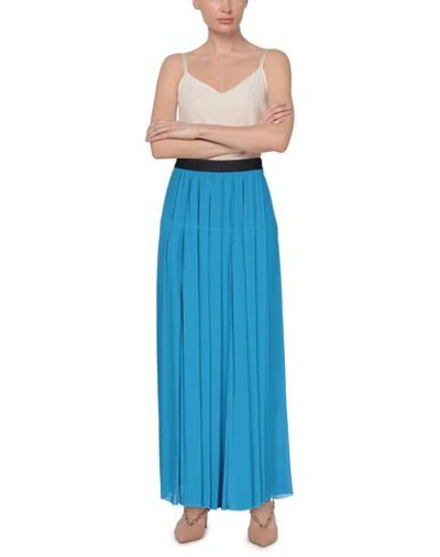 Shop Liviana Conti Long Skirts In Azure