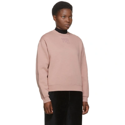 Shop Alexander Wang T Pink Foundation Terry Sweatshirt In 260 Rose Be