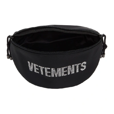 Shop Vetements Black Strass Pouch