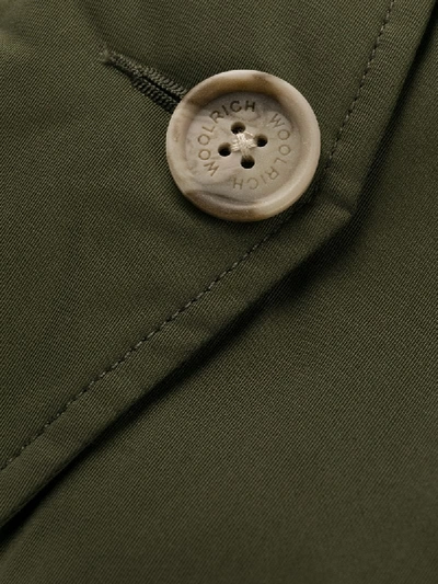 Woolrich Padded Button Jacket In Green