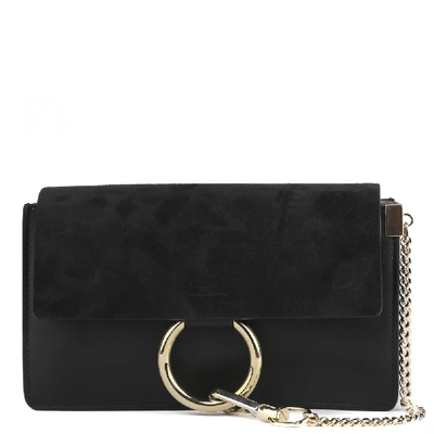 Shop Chloé Faye Small Shoulder Bag In Black