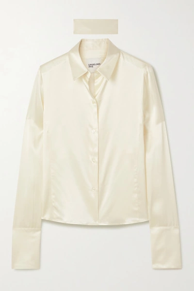 Shop Orseund Iris Silk-satin Shirt In Cream