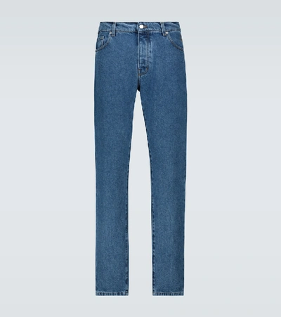 Shop Nanushka Ilya Slim-fit Jeans In Blue