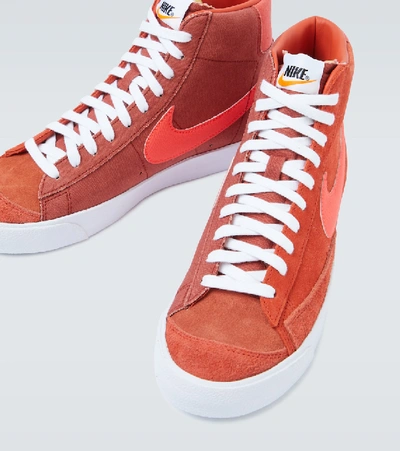 Shop Nike Blazer '77 Vintage Suede Sneakers In Orange
