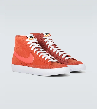 Shop Nike Blazer '77 Vintage Suede Sneakers In Orange