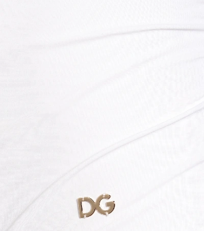 Dolce & Gabbana Halterneck Swimsuit In White
