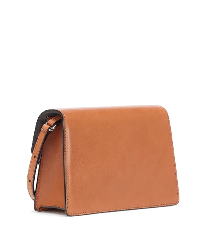 Shop Jimmy Choo Madeline Small Leather Shoulder Bag In Brown