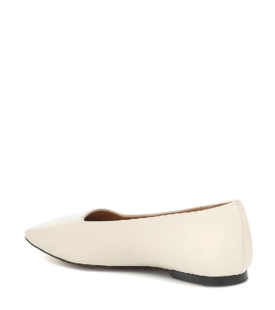 Shop Joseph Leather Ballet Flats In White