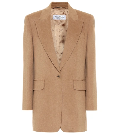 Shop Max Mara Eva Camel Hair Blazer In Brown