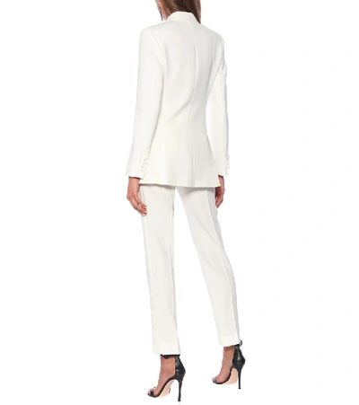 Shop Max Mara Lolly Crêpe Blazer In White