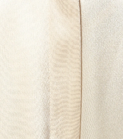 Shop Loewe High-rise Wide-leg Satin Pants In White