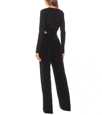 Shop Y/project Stretch Cotton Bodysuit In Black