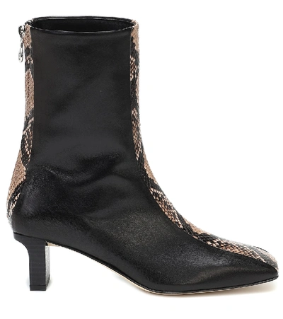 Shop Aeyde Molly Leather Ankle Boots In Black