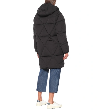 Shop Apc Seb Cotton-blend Down Coat In Black