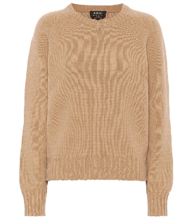Shop Apc Alyssa Wool Sweater In Brown