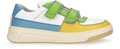 Shop Acne Studios Steffey Trainers In Yelow Green White