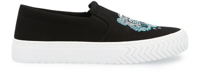 Shop Kenzo K-skate Slip On Sneakers In Black