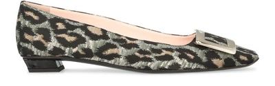 Shop Roger Vivier Belle Vivier Ballerinas In V617 Safari Ch B999 Nero