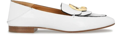 Shop Chloé C Loafers In Natural White