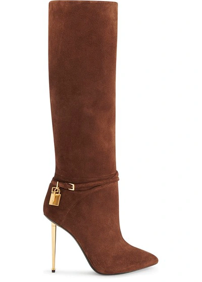 Shop Tom Ford Boots High Heel In Dark Whisky