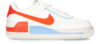 Shop Nike Air Force 1 Shadow Sneakers In Summit White/team Orange
