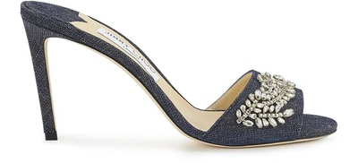 Shop Jimmy Choo Stacey 85 Mules In Indigo
