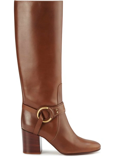 Shop Chloé Demi Boots In Sooty Brown