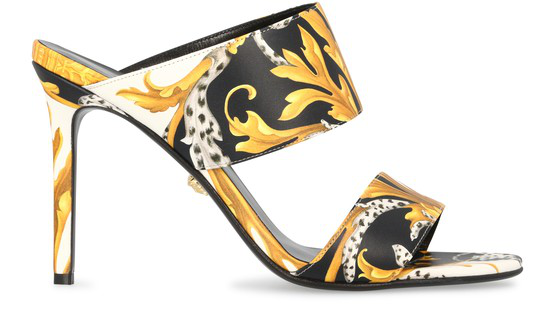 versace black and gold sandals