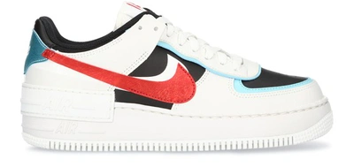 Shop Nike Sneakers Air Force 1 In Summit White/chile Red/bleached Aqua