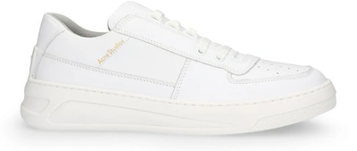 Shop Acne Studios Steffey Trainers In White Optic White